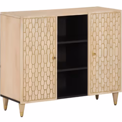 Cette armoire latérale, au look intemporel, est conçu pour être un excellent complément à votre intérieur. Bois de manguier m ...