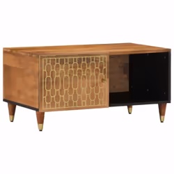 Ajoutez une touche d'élégance à votre salon avec cette élégante table basse. Bois de manguier massif : le bois de manguier ma ...