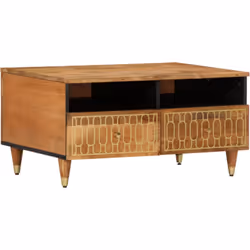 Ajoutez une touche d'élégance à votre salon avec cette élégante table basse. Bois de manguier massif : le bois de manguier ma ...