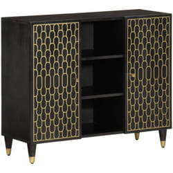 Armoire latérale 90x33x75 cm bois massif de manguier Vidaxl