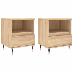 VidaXL 830611, Chêne, Métal, Bois, 400 mm, 350 mm, 500 mm, 2 pièce(s)