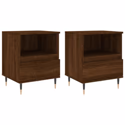 VidaXL 830619, Chêne, Métal, Bois, 400 mm, 350 mm, 500 mm, 2 pièce(s)
