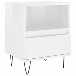 VidaXL 830624, Blanc, Métal, Bois, 400 mm, 350 mm, 500 mm, 1 pièce(s)