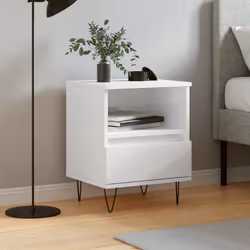 VidaXL 830624 Table de nuit et table de chevet Blanc