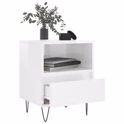 VidaXL 830624 Table de nuit et table de chevet Blanc - Vue supplémentaire 4