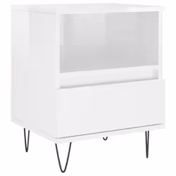 VidaXL 830625, Blanc, Métal, Bois, 400 mm, 350 mm, 500 mm, 2 pièce(s)