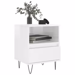 VidaXL 830625 Table de nuit et table de chevet Blanc