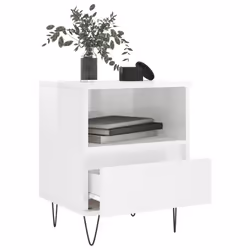 VidaXL 830625 Table de nuit et table de chevet Blanc - Vue supplémentaire 4