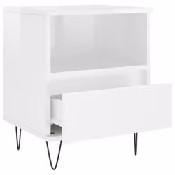VidaXL 830625 Table de nuit et table de chevet Blanc - Vue supplémentaire 5