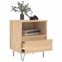 VidaXL 830626 Table de nuit et table de chevet Chêne - Vue supplémentaire 4