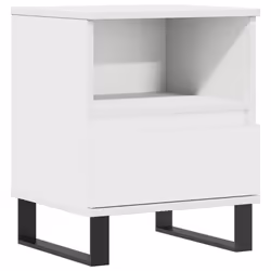 VidaXL 830636, Blanc, Métal, Bois, 400 mm, 350 mm, 500 mm, 1 pièce(s)
