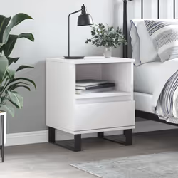 VidaXL 830636 Table de nuit et table de chevet Blanc
