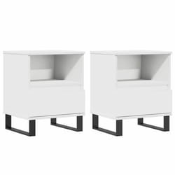 VidaXL 830637 Table de nuit et table de chevet Blanc