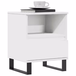 VidaXL 830637 Table de nuit et table de chevet Blanc - Vue supplémentaire 4