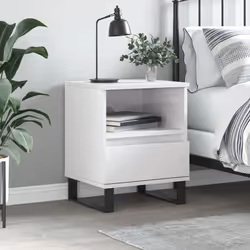VidaXL 830640 Table de nuit et table de chevet Blanc