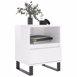 VidaXL 830640 Table de nuit et table de chevet Blanc