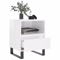 VidaXL 830640 Table de nuit et table de chevet Blanc - Vue supplémentaire 4