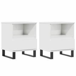 VidaXL 830641 Table de nuit et table de chevet Blanc