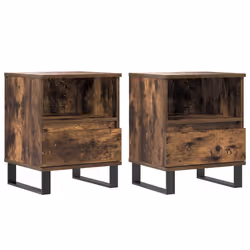 VidaXL 830647, Chêne, Métal, Bois, 400 mm, 350 mm, 500 mm, 2 pièce(s)