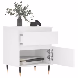 VidaXL 830652 Table de nuit et table de chevet Blanc