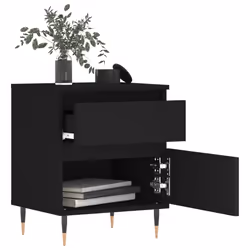 VidaXL 830654 Table de nuit et table de chevet Noir