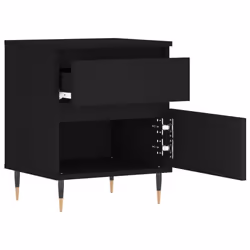 VidaXL 830654 Table de nuit et table de chevet Noir - Vue supplémentaire 6