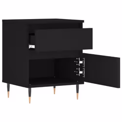 VidaXL 830655 Table de nuit et table de chevet Noir - Vue supplémentaire 6