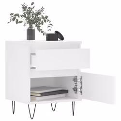 VidaXL 830668 Table de nuit et table de chevet Blanc - Vue supplémentaire 3
