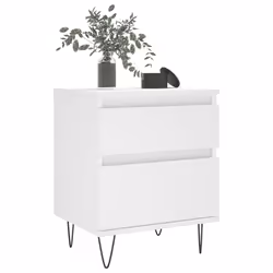 VidaXL 830668 Table de nuit et table de chevet Blanc - Vue supplémentaire 4