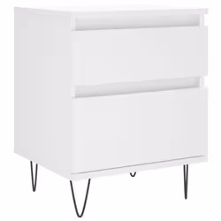 VidaXL 830669, Blanc, Métal, Bois, 400 mm, 350 mm, 500 mm, 2 pièce(s)