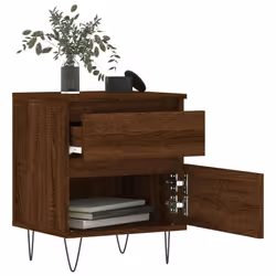 VidaXL 830683 Table de nuit et table de chevet Chêne - Vue supplémentaire 4