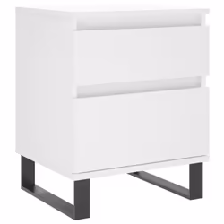 VidaXL 830684, Blanc, Métal, Bois, 400 mm, 350 mm, 500 mm, 1 pièce(s)