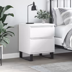 VidaXL 830684 Table de nuit et table de chevet Blanc