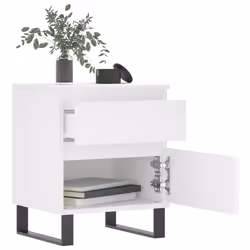 VidaXL 830684 Table de nuit et table de chevet Blanc