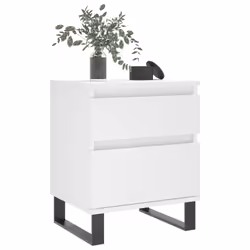VidaXL 830684 Table de nuit et table de chevet Blanc - Vue supplémentaire 4