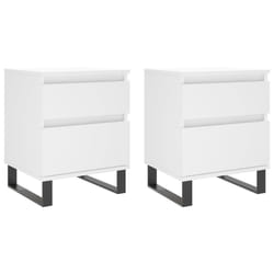 VidaXL 830685 Table de nuit et table de chevet Blanc