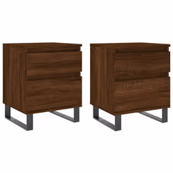 VidaXL 830699, Chêne, Métal, Bois, 400 mm, 350 mm, 500 mm, 2 pièce(s)