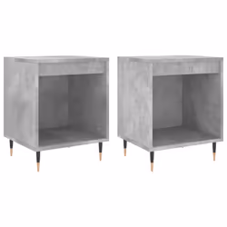 VidaXL 830709, Couleur du béton, Métal, Bois, 400 mm, 350 mm, 500 mm, 2 pièce(s)