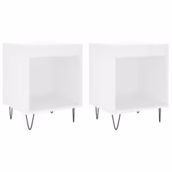 VidaXL 830717, Blanc, Métal, Bois, 400 mm, 350 mm, 500 mm, 2 pièce(s)
