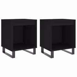 VidaXL 830735, Noir, Métal, Bois, 400 mm, 350 mm, 500 mm, 2 pièce(s)