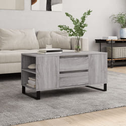 vidaXL Table basse sonoma gris 102x44,5x50 cm bois d'ingénierie