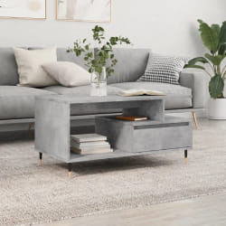 VidaXL Table basse 90x49x45 cm Gris béton