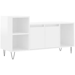 Meuble tv Blanc brillant 100x35x55 cm Bois d'ingénierie Vidaxl