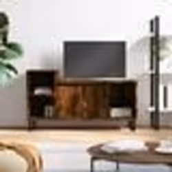 vidaXL Meuble TV Chêne fumé 100x35x55 cm Bois d'ingénierie