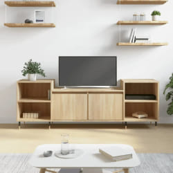 vidaXL Meuble TV Chêne sonoma 160x35x55 cm Bois d'ingénierie