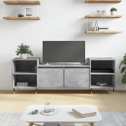 vidaXL Meuble TV Gris béton 160x35x55 cm Bois dingénierie 831336
