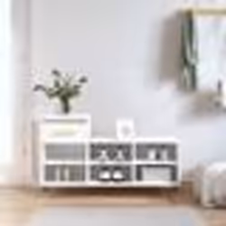 vidaXL Armoire à chaussure Blanc brillant 102x36x60 cm Bois ingénierie