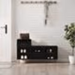 vidaXL Armoire à chaussures Noir 102x36x60 cm Bois d'ingénierie