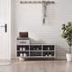 vidaXL Armoire à chaussures Gris béton 102x36x60 cm Bois d'ingénierie