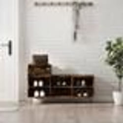 vidaXL Armoire à chaussures Chêne fumé 102x36x60 cm Bois d'ingénierie